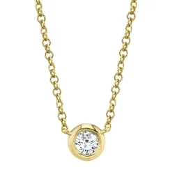 0.20CT DIAMOND BEZEL NECKLACE