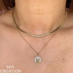 0.46CT DIAMOND BEZEL NECKLACE