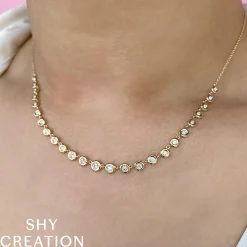 0.60CT DIAMOND BEZEL NECKLACE