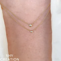 0.10CT DIAMOND BEZEL NECKLACE