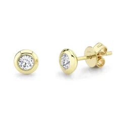 0.40CT DIAMOND BEZEL STUD EARRING