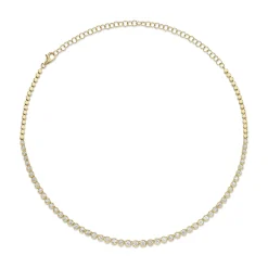 3.53CT DIAMOND BEZEL TENNIS NECKLACE