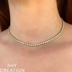 2.00CT DIAMOND BEZEL TENNIS NECKLACE