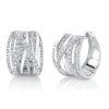 0.83CT DIAMOND BRIDGE HOOP EARRING