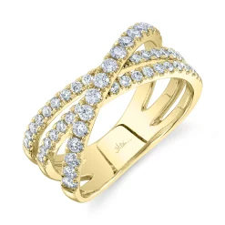 0.79CT DIAMOND BRIDGE RING