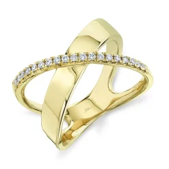 0.19CT DIAMOND BRIDGE RING