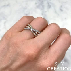 0.79CT DIAMOND BRIDGE RING