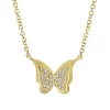 0.06CT DIAMOND BUTTERFLY NECKLACE