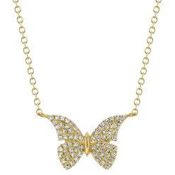 0.15CT DIAMOND BUTTERFLY NECKLACE