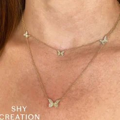 0.15CT DIAMOND BUTTERFLY NECKLACE