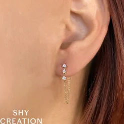 0.29CT DIAMOND CHAIN EARRING