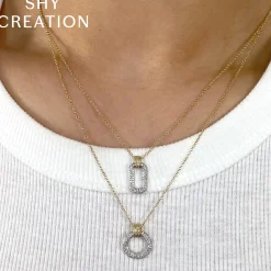 0.18CT DIAMOND CIRCLE NECKLACE