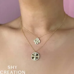 0.22CT DIAMOND CLOVER NECKLACE
