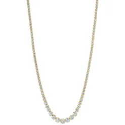 6.75CT DIAMOND CROWN SETTING TENNIS NECKLACE