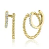 0.18CT DIAMOND DOUBLE HUGGIE EARRING