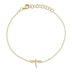 0.03CT DIAMOND DRAGONFLY BRACELET