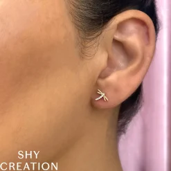 0.05CT DIAMOND DRAGONFLY EARRING
