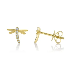 0.05CT DIAMOND DRAGONFLY EARRING