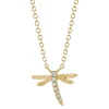 0.03CT DIAMOND DRAGONFLY NECKLACE