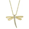 0.08CT DIAMOND DRAGONFLY NECKLACE