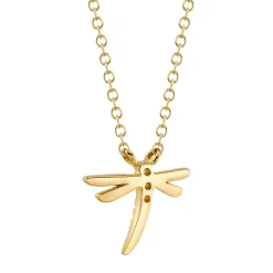 0.03CT DIAMOND DRAGONFLY NECKLACE