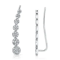 0.25CT DIAMOND EAR CRAWLER EARRING