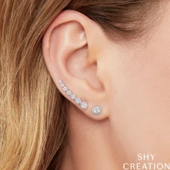 0.25CT DIAMOND EAR CRAWLER EARRING