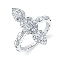 1.46CT DIAMOND EMERALD MARQUISE PEAR RING