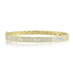 1.80CT DIAMOND EMERALD PAVE BANGLE