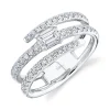 0.88CT DIAMOND EMERALD RING