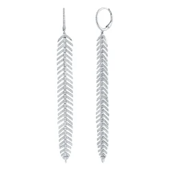 1.43CT DIAMOND FEATHER EARRING