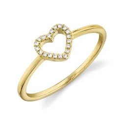 0.04CT DIAMOND HEART RING