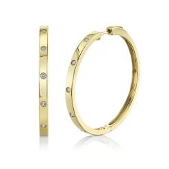 0.19CT DIAMOND HOOP EARRING