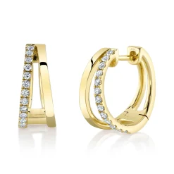 0.28CT DIAMOND HOOP EARRING