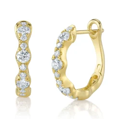 1.00CT DIAMOND HOOP EARRING