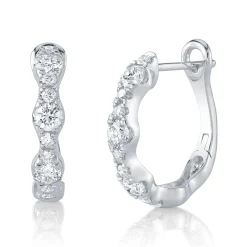 1.00CT DIAMOND HOOP EARRING