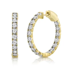1.06CT DIAMOND HOOP EARRING