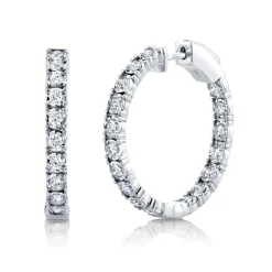 1.06CT DIAMOND HOOP EARRING