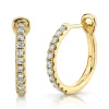 0.26CT DIAMOND HOOP EARRING