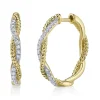 0.42CT DIAMOND HOOP EARRING