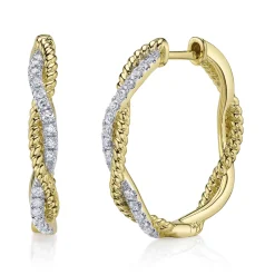 0.42CT DIAMOND HOOP EARRING