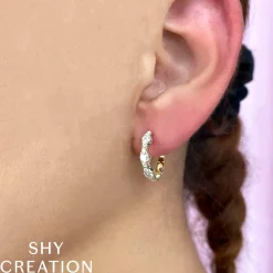 1.00CT DIAMOND HOOP EARRING