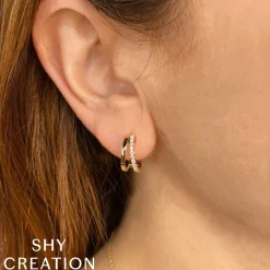 0.28CT DIAMOND HOOP EARRING
