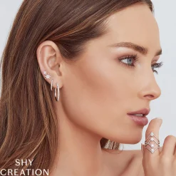 0.26CT DIAMOND HOOP EARRING