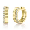 0.34CT DIAMOND HUGGIE EARRING