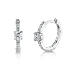 0.25CT DIAMOND HUGGIE EARRING