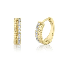 0.19CT DIAMOND HUGGIE EARRING