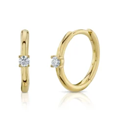 0.08CT DIAMOND HUGGIE EARRING