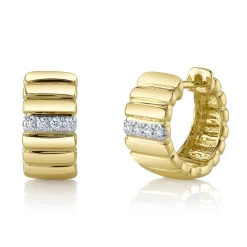 0.09CT DIAMOND HUGGIE EARRING