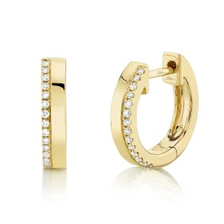 0.08CT DIAMOND HUGGIE EARRING